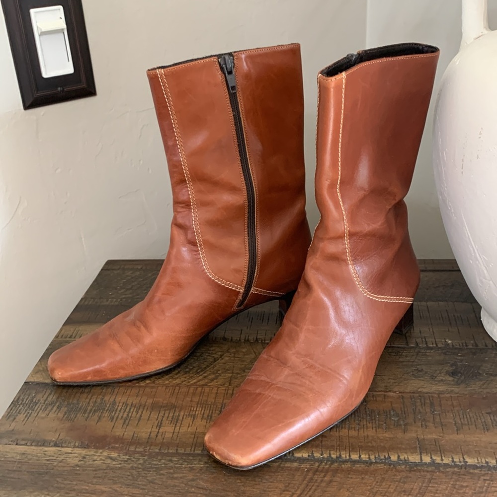 Cole Haan tan leather boots
